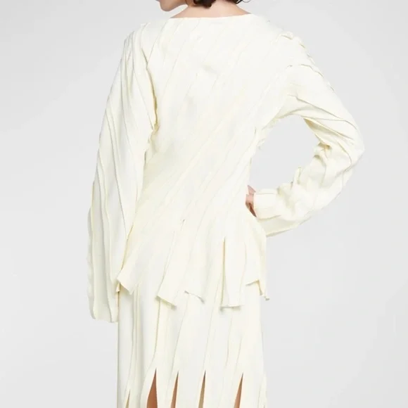 New Bottega Veneta Fluid Stretch Striped Cutaway Top Size 40 - Picture 4 of 6